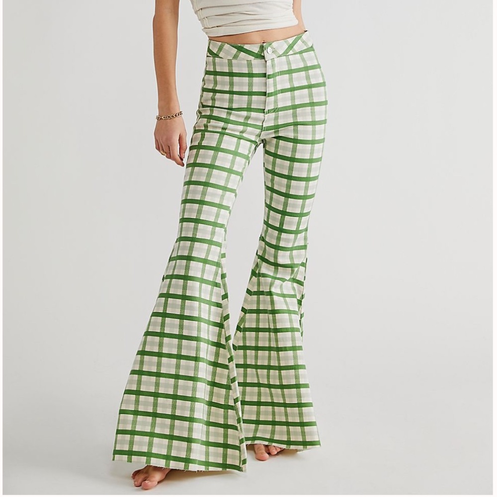 Just Float On Printed Flare Jeans - BRAND NEW - Free People